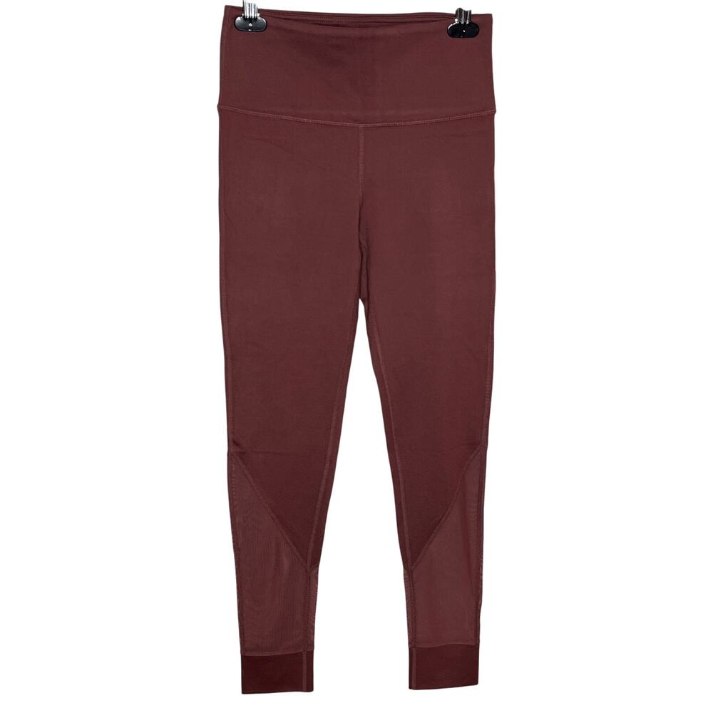 Savvi NEW Size Small Mila Burgundy Leggings with‎ Mesh